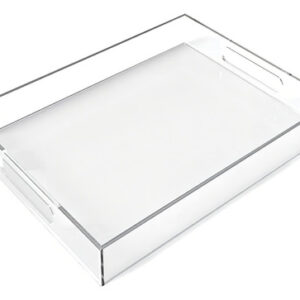 Bandeja Decorativa Transparente Organizadora 20x20x5 Cm